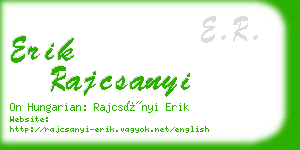 erik rajcsanyi business card